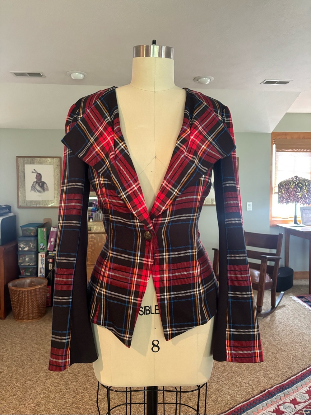 Women’s Heed Red Plaid Blazer Jacket
